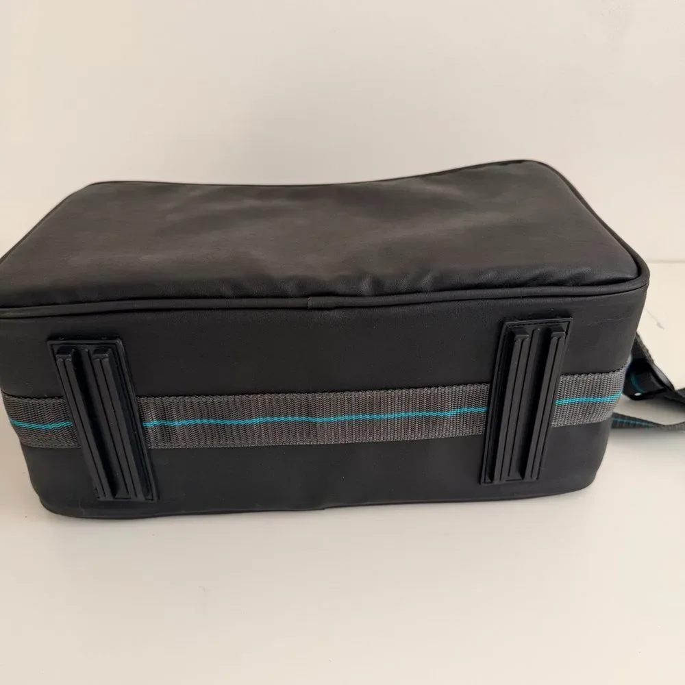 Vintage Camera Bag Black Camcorder Case Travel Storage Padded Dividers Retr